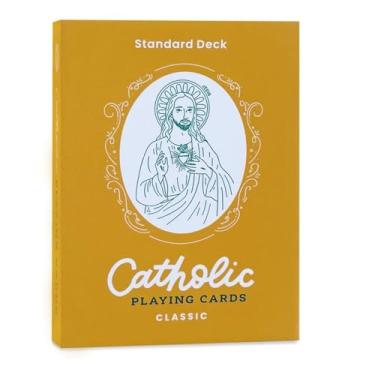 Imagem de Catholic Themed Playing Cards - 54 Christian Playing Cards Deck with Magnetic Box - Colorful Portraits of The Holy Spirit Playing Cards - Catholic Gifts for Kids, Family & Saints - 3.75" x 2.75"