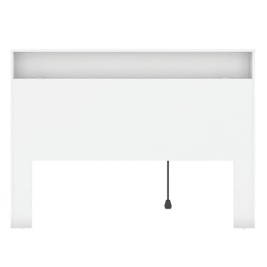 Imagem de Cabeceira Para Cama Versatti Box Casal Com Tomada Bartira Branco