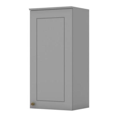 Imagem de Armário Aéreo 1 Porta 40cm Americana Cinza - Móveis Henn, Cinza