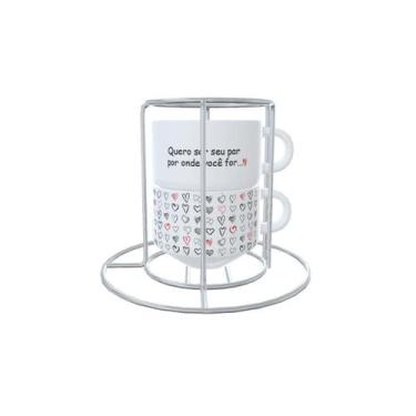 Imagem de Kit 02 Xicaras 150ml - Quero ser seu par... - Kathavento