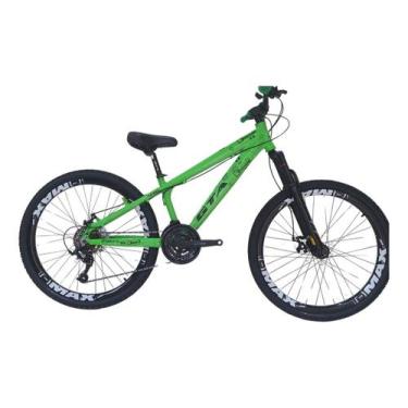 Imagem de Bicicleta 26 Gta Rebel Freeride Downhill Cor Verde 21v Freio Disco Rod