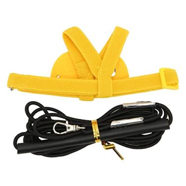 Imagem de HEEPDD Anti Peck Arnês Pássaro, Durable Elastic Corda Peito Strap Ergonômico Controle de Tração Parrot Leash para Periquitos Conures Amantes do Pássaro Presente Outdoor Adventures (Amarelo)