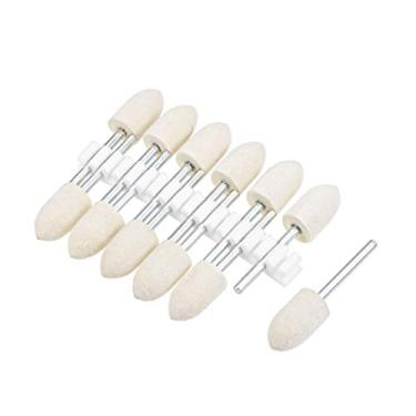 Imagem de uxcell cabeça de moagem com haste de polimento de bola de feltro de lã com haste, a18122900ux0513, 10mm