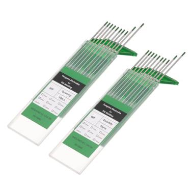 Imagem de HARFINGTON 20 peças de eletrodos de tungstênio para soldagem TIG, 3/81.3 cm x 17.8 cm puro para soldagem de aço inoxidável, liga de alumínio magnésio, fabricação de automóveis aeroespaciais, verde WP