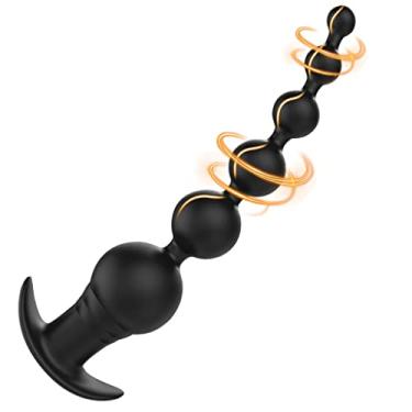 Imagem de Estimulador Massageador de Próstata Vibração múltipla Controle Remoto Sem Fio Poderoso Vibração Anal Beads Butt Plug Amal Shaking Stopper para Homens/Mulheres,Camiseta,USB Recarregável Smooth