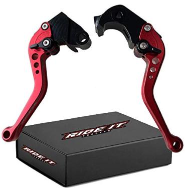 Imagem de Alavancas curtas de freio e embreagem para ZX10R 06-15, ZX6R 2007-2017, ZX636 2007-2017, Z1000 2007-2016, Z1000SX/NINJA1000/TOURER 2011-2016, Z750R 2011-2012 - vermelho