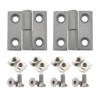Imagem de PZRT Dobradiças removíveis para portas de alumínio industriais e janelas, parafusos de cabeça chata com soquete hexagonal direito de liga de zinco