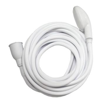 Imagem de Mangueira de borracha spray de pia de 5 m/16,4 pés pulverizador portátil para jardim, xampu pulverizador de chuveiro portátil acessório de mangueira para cães, animais de estimação, banho de bebê