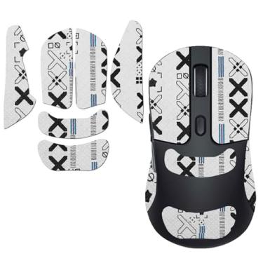 Imagem de NOUKAJU Fita aderente para mouse Keychron M3 (M3-A1) sem fio, fita antiderrapante para mouse, kit de atualização de mouse profissional pré-cortado resistente ao suor autoadesivo (branco)
