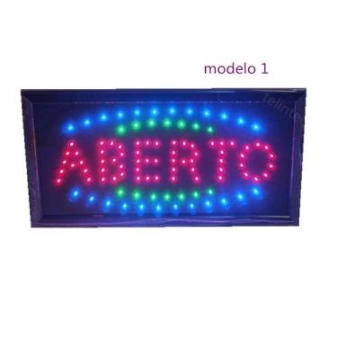 Imagem de 110v Painel led Placa Luminoso letreiro Aberto  - Telintec