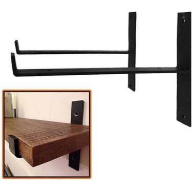 Imagem de Suporte De Prateleira Em Forma De L De Ferro, Conector De Móveis De Canto Em ângulo Reto Para Pendurar Na Parede Ferramenta De Suporte Decorativo Industrial, 8pcs, 2pcs, 15 * 25cm