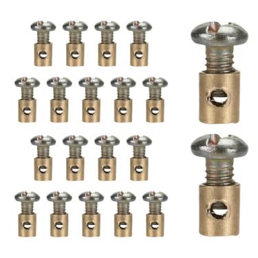 Imagem de oshhni 20 peças de grampos de parada de cabos, conjunto de metal, universal, premium, prático, embreagem, freio, acelerador, extremidades de cabo para