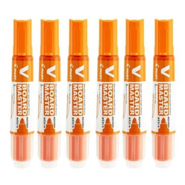 Imagem de Pincel Para Quadro Branco Recarregável Board Master Laranja 6 Unidades - Pilot
