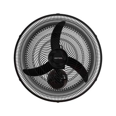 Imagem de Ventilador De Parede Oscilante 50cm Em Plástico Ventisol New Preto 127v