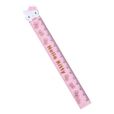 Imagem de Sanrio 502553 Régua Sanrio, 5,9 polegadas (15 cm), Hello Kitty, Hello Kitty, 1,2 x 0,2 x 7,2 polegadas (4 x 0,6 x 18,3 cm), artigos de papelaria de aprendizagem infantil, personagem