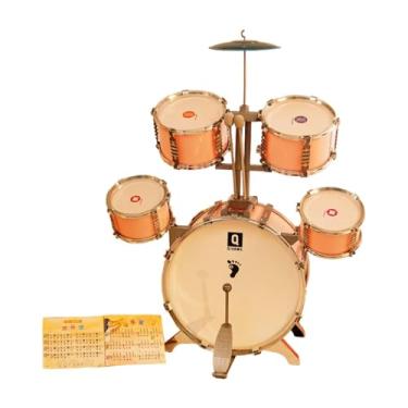 Imagem de Yunhgft Bateria, Bateria de Jazz, Aprendizagem Precoce, Conjunto de Brinquedos Musicais, Instrumentos Musicais, Brinquedos para Presente, Festa de Concerto, Rosa
