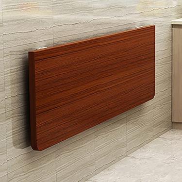 Imagem de LJHSS Mesa dobrável montada na parede, mesa flutuante dobrável com economia de espaço, mesa dobrável para computador, para estudo, quarto, banheiro