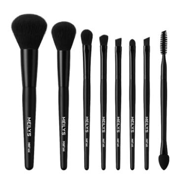 Imagem de Kit de Pincéis Meily’s com Estojo – 8 Peças Profissionais para Maquiagem MKP-146