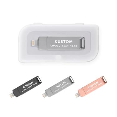 Imagem de Pen drive USB OTG personalizado, pacote com 100 canetas multifuncionais 3 em 1 giratórias personalizadas, pen drive USB 3.0, ideal para brindes promocionais corporativos e de eventos de negócios (128