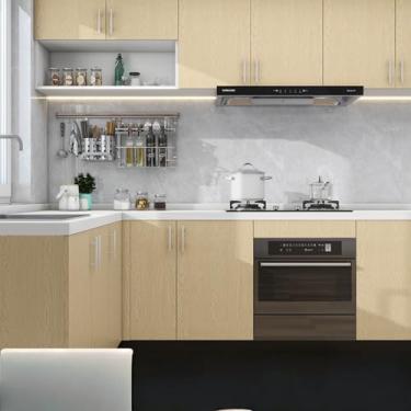 Imagem de Adesivo decorativo de papel de parede de grão de madeira autoadesivo de PVC espesso à prova d'água e anti-incrustante - grão de madeira de pinheiro amarelo - 40 * 500 cm