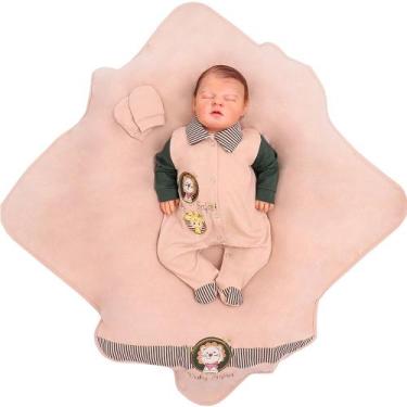 Imagem de Saída de Maternidade Menino Basic Baby Safari Bege 02 Peças - tieloy