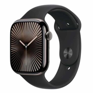 Imagem de Apple Watch Series 10 (gps + Cellular 46 Mm) Caixa De Titânio Ardósia, Multiira Esportiva Preta M/g