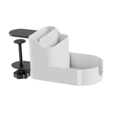 Imagem de Ｂｅｓｇａ Organizador de mesa lateral, suporte para copos, suporte para telefone, braçadeira de mesa ajustável, para telefone, prático para mesas de escritório