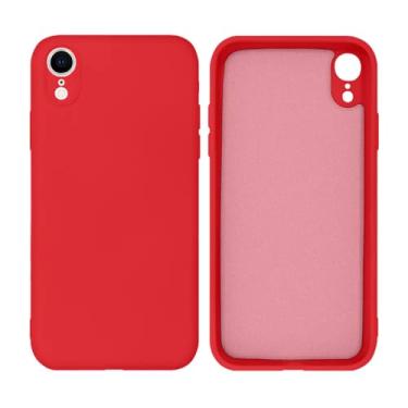 Imagem de Capinha Celular para iPhone XR Com Proteção de Câmera em Silicone com Interior Aveludado