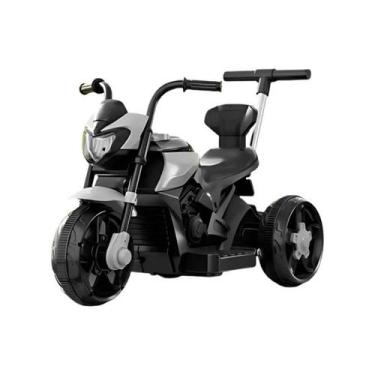 Imagem de Mini Moto Esportiva Cinza Elétrica Recarregável Som e Luzes - UNITOYS