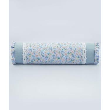 Imagem de Travesseiro de pescoço de trigo sarraceno para alívio da dor, travesseiro ergonômico para coluna cervical, ombro e costas, conforto ajustável para dormir, viajar, relaxar, com capa de almofada floral