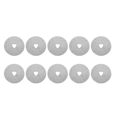 Imagem de AUNMAS 10pcs 45mm de Reposição de Cortador Rotativo Lâminas, Lâminas de Aço de Liga para Papel de Papel de Papel de Papel Ideal para Colcha de Retalhos Costura