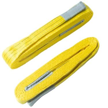 Imagem de Kivomot Correia de elevação resistente de 3 toneladas 6M – Correia de elevação de poliéster reforçada para construção, logística (pacote com 2)