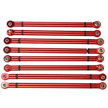 Imagem de Dioche Atualizar Kit DE Haste DE Tração DE Metal para Axial SCX10 1/10 SIMULAÇÃO CRAWLER CARRO, 8PCS LIGADA DE LIGADA DE DE DE LINHA DE LINHA, RED COL, FASH INSTAL (Vermelho)