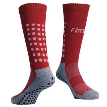 Imagem de Meia Esportiva Pro Grip Compressão Juvenil Finta 33-37, Vermelho, 33-3