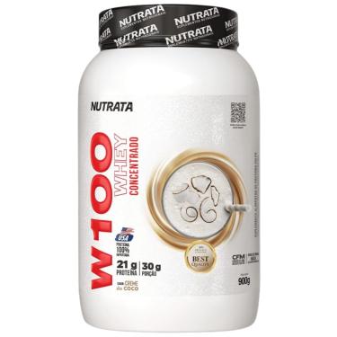 Imagem de WHEY PROTEIN W100 POTE 900G CREME DE CÔCO NUTRATA