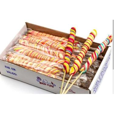 Imagem de Pirulito Psicodélico Gigante Enrolado Enro Litos- Caixa 30Un - Bito Li