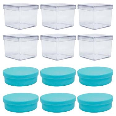 Imagem de Kit Para Docinhos Festas Caixinhas E Latinhas 5cm Com Tampa 40 Peças -