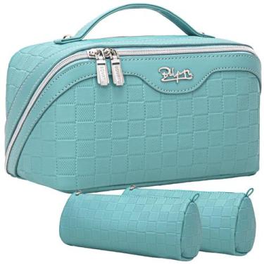 Imagem de Organizador de bolsas de maquiagem BOYATU Travel em couro impermeável,