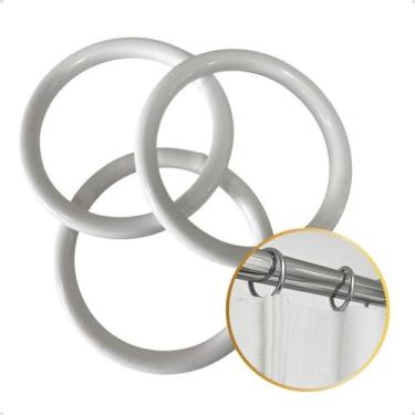 Imagem de Kit 50 Un Argola Grossa Cortina Simples 28mm - ART DECORAR , BRANCO