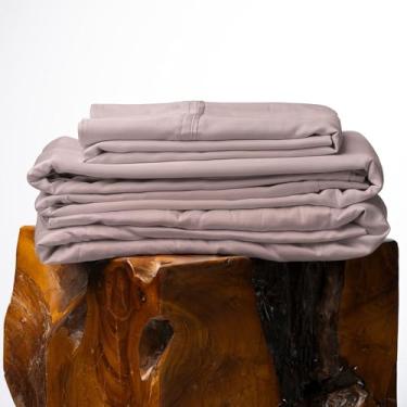 Imagem de Olive + Crate Conjunto de lençóis de eucalipto – Lençóis refrescantes para pessoas com sono quente, liocel tencel 100% orgânico, California King, hipoalergênico, absorvente de umidade, bolsos