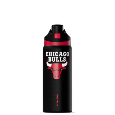 Imagem de Hydrapeak Garrafa de água Chicago Bulls 947 ml oficialmente licenciada pela NBA com tampa Chug, água isolada de aço inoxidável