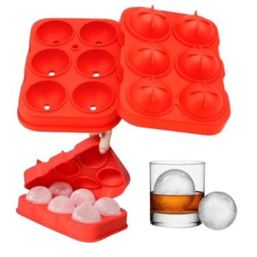 Imagem de Forma de Silicone para Gelo 6 Esferas - Molde de Gelo Bola para Whisky Gin Drinks Coquetéis - Forma Silicone flexível e resistente - Gelo Derretimento Lento - UpShop