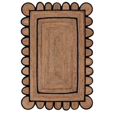 Imagem de ROYAL ARTS & CRAFTS 2x3, 2x4, 2x5, 2x6, 2,6x6 2,6x8 2,6x22,6x10 Ft. Tapete de algodão reciclado trançado à mão tapete de pátio/tapete feito à mão (2x3 pés de área corredor), conforme mostrado