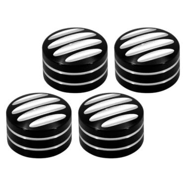 Imagem de BYYINGSUS 4 peças de tampa de plugue de ignição de motocicleta parafusos de cabeça de porca tampas de parafusos compatíveis com Touring Sportster XL883 1200 48 72 Twin Cam 99-17 (tampas de porca D)