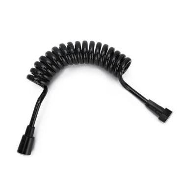 Imagem de ZJchao Mangueira de Vaso Sanitário, Mangueira de bidê para Vaso Sanitário Pode Ser Esticada até 2 metros. para Torneira PU + Interface de Chuveiro de Cobre