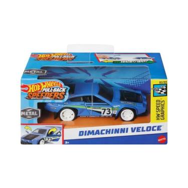 Imagem de Carrinho hot wheels pull-back speeders metal dimachinni veloce - matte