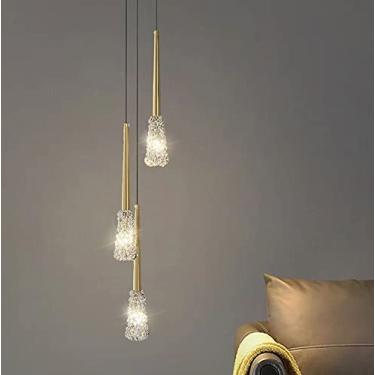 Imagem de Luzes Pendentes De Cristal De Luz Ilha De Cozinha Linear Moderna Iluminação Pendente LED Preta Mid Century Moderna Luminária Pendente De Teto Lustre Linear Dourado Para Quarto Mesa De Jantar