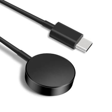 Imagem de Clolasa [1 pacote, 1 m] Capa de metal USB C Dock Charger compatível com Samsung Galaxy Watch 8/8 Classic/7/Ulltra/6/6 Classic/5/5 Pro/4/4 Classic/3/Active 2/Active 1