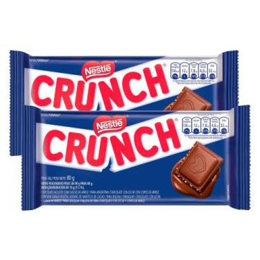 Imagem de Kit 2 Chocolate Nestlé Crunch 80g