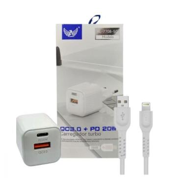 Imagem de Carregador Completo Lightning IOS com 02 Portas USB 20W TURBO Altomex 